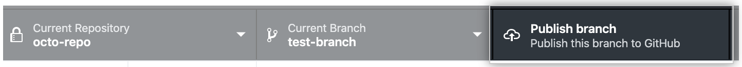 Publish a branch